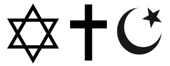 three religious symbols